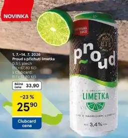 Tesco Proud s příchutí limetka nabídka
