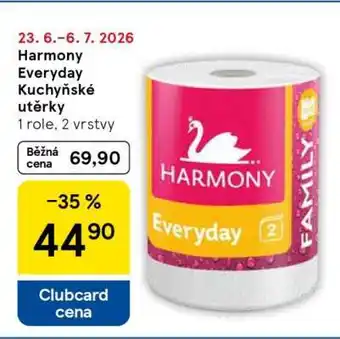 Tesco Harmony Everyday Kuchyňské utěrky nabídka