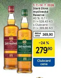 Tesco Stará žitná myslivecká Reserve 40 % nabídka