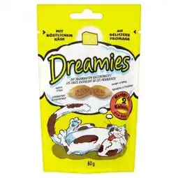 Tesco Dreamies Polštářky se sýrem doplňkové krmivo pro kočky a koťata 60g nabídka