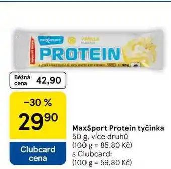 Tesco MaxSport Protein tyčinka, 50 g, více druhů nabídka