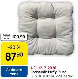Tesco Podsedák Puffy Plus 38 x 38 x 8 cm, více barev nabídka