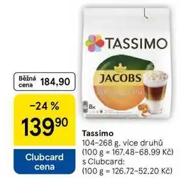 Tesco Tassimo, 104-268 g, více druhů nabídka