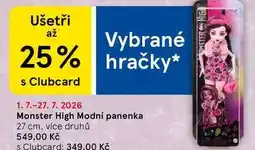 Tesco Monster High Modní panenka 27 cm, více druhů nabídka