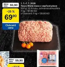 Tesco Tesco Mleté maso z vepřové plece, 500 g. 20 % tuku nabídka