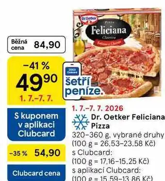 Tesco Dr. Oetker Feliciana Pizza nabídka