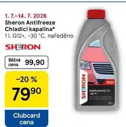Tesco Sheron Antifreeze Chladicí kapalina, 1 l, G12+, -30 °C, naředěno nabídka