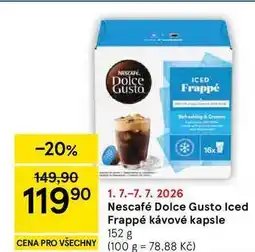Tesco Nescafé Dolce Gusto Iced Frappé kávové kapsle nabídka