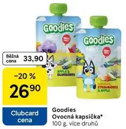 Tesco Goodies Ovocná kapsička, 100 g, více druhů nabídka