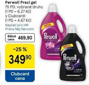 Tesco Perwoll Prací gel, 75 PD nabídka