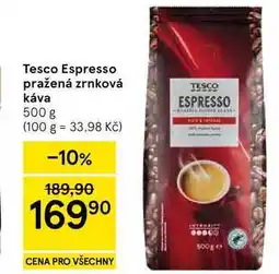 Tesco Tesco Espresso pražená zrnková káva nabídka