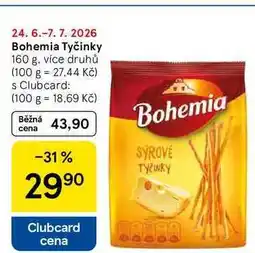 Tesco Bohemia Tyčinky, 160 g, více druhů nabídka