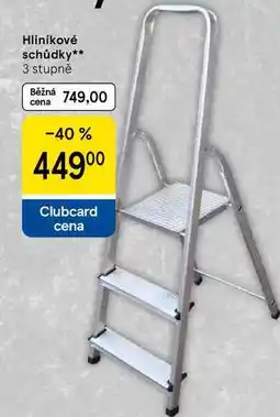 Tesco Hliníkové schůdky, 3 stupně nabídka