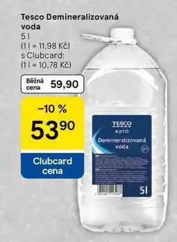 Tesco Tesco Demineralizovaná voda nabídka