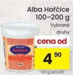 Kubík potraviny Alba Hořčice nabídka