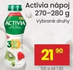 Kubík potraviny Activia nápoj nabídka