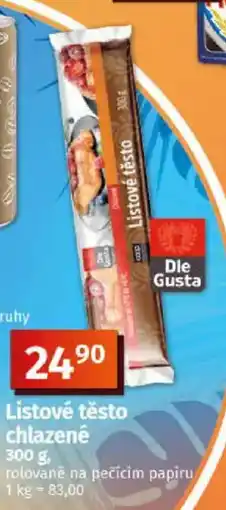 Coop Listové těsto chlazené nabídka