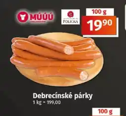 Coop Debrecínské párky nabídka