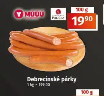 Coop Debrecínské párky nabídka