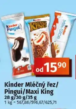 Coop Kinder mléčný řez/ pingui/maxi king nabídka