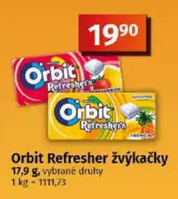 Coop ORBIT Refresher žvýkačky nabídka
