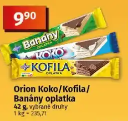 Coop ORION Koko/kofila/banany oplatka nabídka