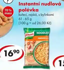 CBA Instantní nudlová polévka nabídka