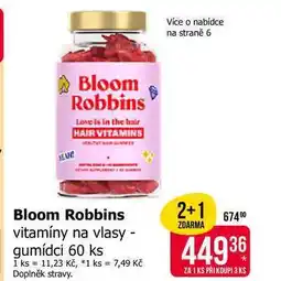 Teta Bloom Robbins vitamíny na vlasy - gumídci 60 ks nabídka