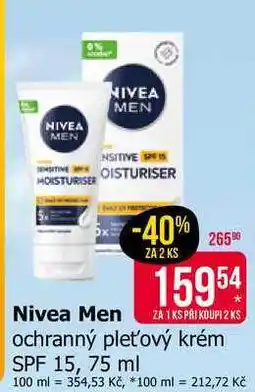 Teta Nivea Men ochranný pleťový krém SPF 15 nabídka