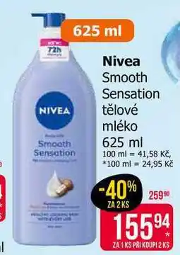 Teta NIVEA tělové mléko Smooth Sensation nabídka