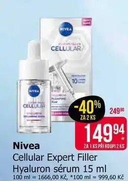Teta Nivea Cellular Expert Filler Hyaluron sérum nabídka
