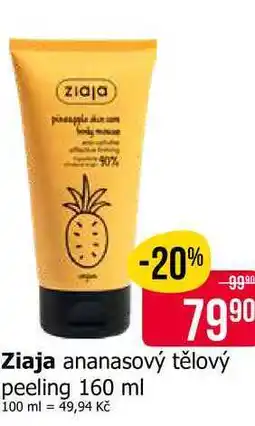 Teta Ziaja ananasový tělový peeling nabídka