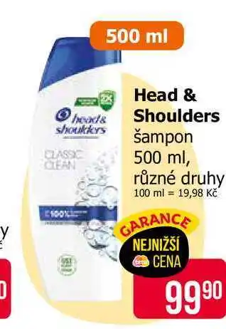 Teta Head & Shoulders Šampon 500ml, vybrané druhy nabídka