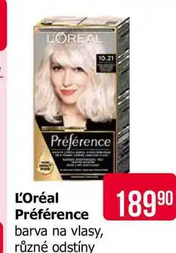 Teta L'Oréal Préférence barva na vlasy, různé odstíny nabídka