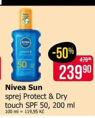 Nivea Sun sprej Protect & Dry touch SPF 50