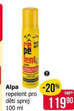 Teta Alpa repelent pro děti sprej nabídka