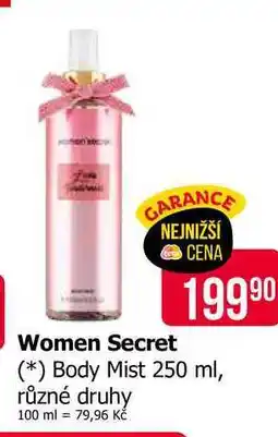 Teta Women Secret Body Mist 250 ml, různé druhy nabídka