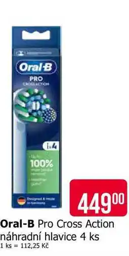Teta Oral-B Pro Cross Action náhradní hlavice 4 ks nabídka