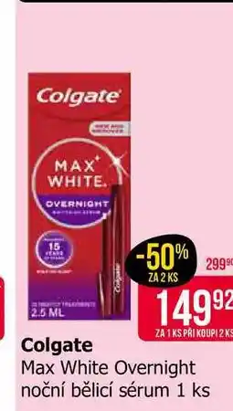 Teta Colgate Max White Overnight noční bělicí sérum 1 ks nabídka