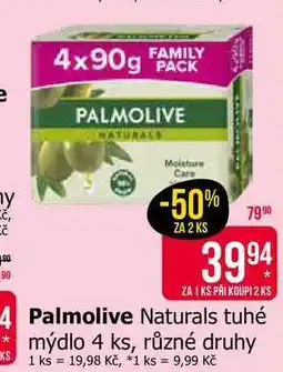 Teta Palmolive Naturals tuhé mýdlo 4 ks, různé druhy nabídka