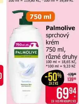 Teta Palmolive sprchový krém 750 ml, různé druhy nabídka