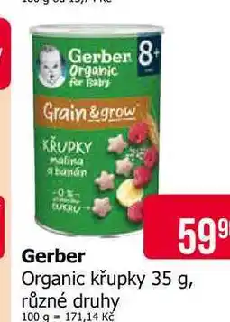 Teta Gerber Organic křupky 35 g, různé druhy nabídka