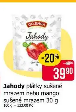 Teta DR.ENSA Jahody plátky sušené mrazem nebo mango sušené mrazem nabídka