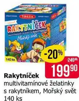 Teta Rakytníček multivitamínové želatinky s rakytníkem, Mořský svět 140 ks nabídka