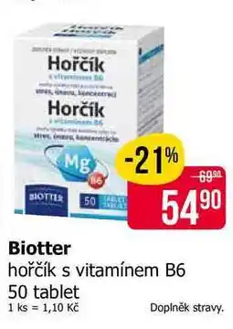 Teta Biotter hořčík s vitamínem B6 50 tablet nabídka