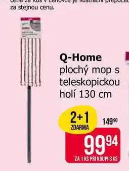 Teta Q-Home plochý mop s teleskopickou holí 130 cm nabídka
