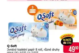 Teta Q-Soft 3vrstvý toaletní papír 8 rolí, různé druhy nabídka