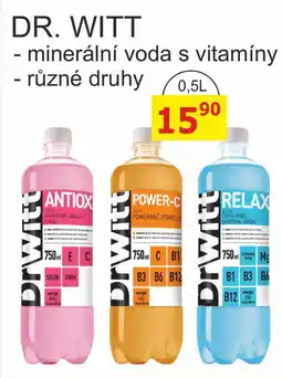 BENE Nápoje DR. WITT - minerální voda s vitamíny - různé druhy nabídka