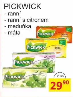 BENE Nápoje Pickwick Ranní, vybrané druhy 20 sáčků nabídka