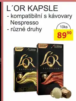 BENE Nápoje L'OR KAPSLE - kompatibilní s kávovary Nespresso - různé druhy 10ks nabídka
